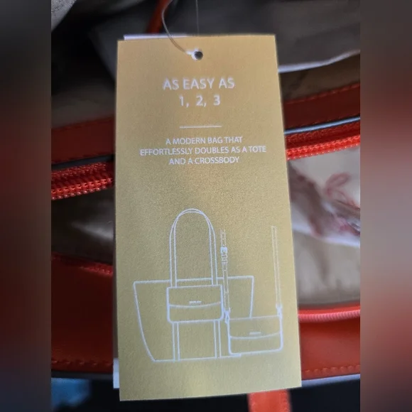 NWT Michael Kors Jet Set 2-in-1 Pebbled Leather & Logo Tote – Red Clay - Picture 10 of 10